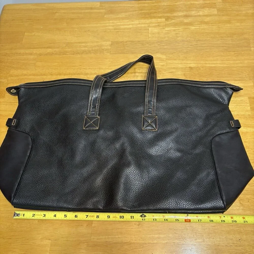 Usher UR‎ Duffel Messenger Bag Handbag Weekender Brown
